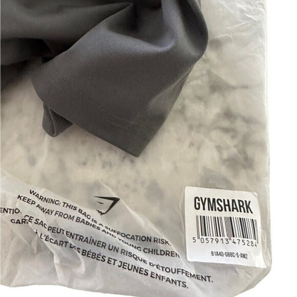 Gymshark Women's High Rise Fit Training Cycling Shorts charcoal gray SMALL - Picture 4 of 4